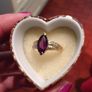 Amethyst and diamond marquise 14k gold ring Image 2