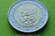 Latvia 2016 year - VIDZEME - Commemorative Uncirculated 2 Euro coin.