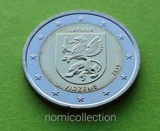 Latvia 2016 year - VIDZEME - Commemorative Uncirculated 2 Euro coin.