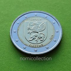 Latvia 2016 year - VIDZEME - Commemorative Uncirculated 2 Euro coin.