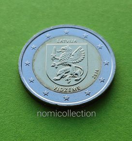 Latvia 2016 year - VIDZEME - Commemorative Uncirculated 2 Euro coin.