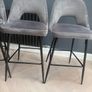 kitchen bar stools grey Image 2