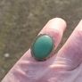 Large 9 Carat Gold Cabochon Jade Ring Image 4
