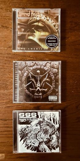 Thrash metal CDs- Slayer, SSS, Sacred Reich