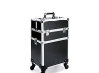 main image for ad Cosmetic Case Makeup Trolley Beauty Suitcase Box Organizer - M - Black
