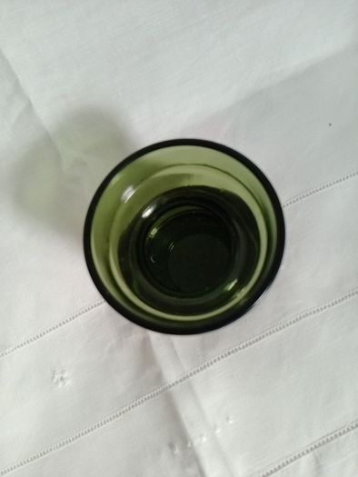 Candlestick,  Dansk Green glass, Danish candleholder