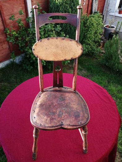 Antique Art Nouveau Rustic Ladies Chair c. 1880
