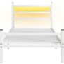 3ft Single Bed Frame with Headboard & LED Lights,Heavy Duty Metal Platform Bed Frame with Charging Station,Mattress Base/Strong Steel Slats Support/Under-bed Storage/Easy Image 8
