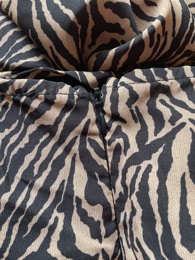 Ax Paris black animal print dress size 14 New