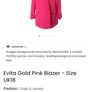 Vintage Evita Gold pink jacket size 16 Image 4