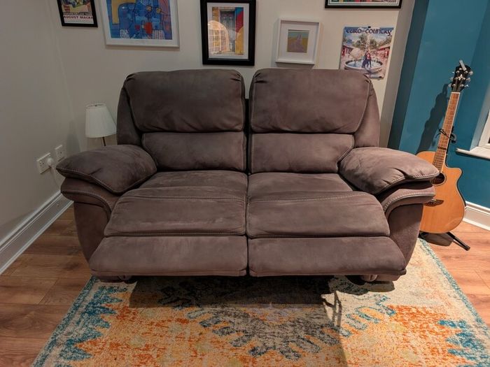 Recliner Sofa Set; 2 Seater Sofa and 2 Recliner Armchairs
