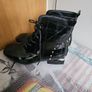 Black Patent Croc Lace-Up Ankle Boots (Gold Stud Details) Image 6