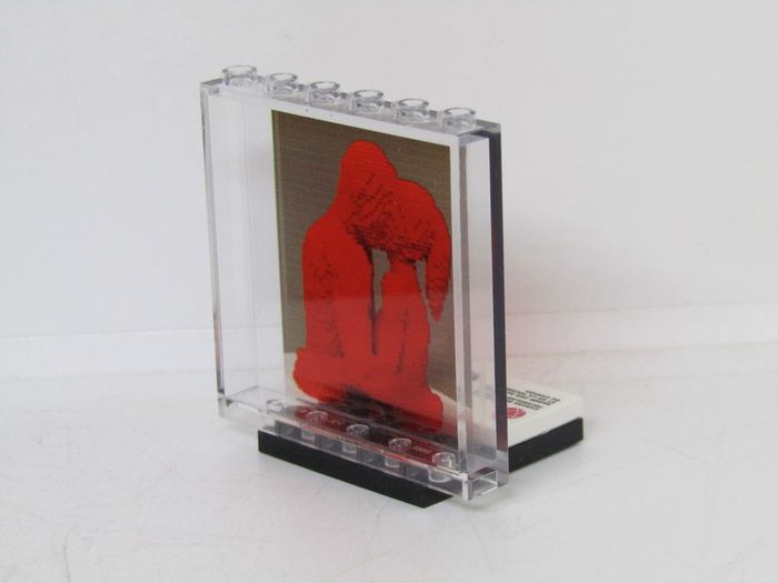 LEGO Rare The Art Of The Brick By Nathan Sawaya Lego Printed Museum Exhibit Limited Edition Promo Printed On A Lego Plastic Glass Window Young Lovers