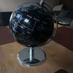Globe on spinning axis