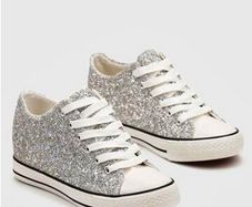 Sparkly Sneakers with Hidden Wedge size 6