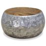 Coffee Table Aluminium Teak 60x60x30 cm Image 4