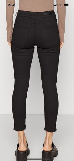 Biker jeans skinny fit black size L uk10-12