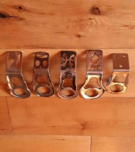5x Vintage Bicycle Lamp Brackets