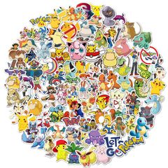 50Pcs Pokemon Stickers Kawaii Pikachu Skateboard Bicycle Guitar Laptop Kids Waterproof Sticker Toys