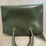 Matmazel Khaki Green Scale Texture Tote Bag 2 Ways Image 4