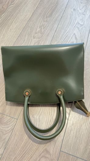 Matmazel Khaki Green Scale Texture Tote Bag 2 Ways