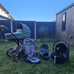 Cybex Priam Full Travel System Stroller, Pram, Isofix Car Seat + Extras