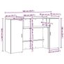 Reception Desk Grey Sonoma 180x50x103.5 cm Engineered Wood Image 4