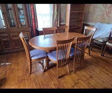 Table and six chairs
