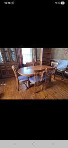 Table and six chairs