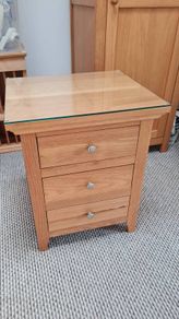 solid oak bedside locker, one only