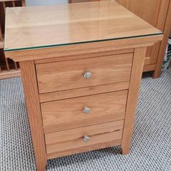 solid oak bedside locker, one only