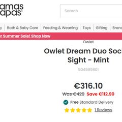 Owlet Dream Duo Sock & Sight Mint