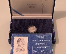 Nelson Mandela R5 Coin 2000  SA Mint Gala Edition  Signed by F.W. de Klerk