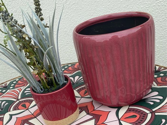 Plant Pot and Fake Plant Ornament