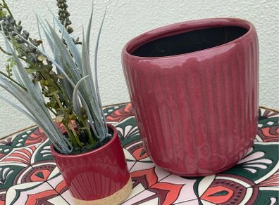 Plant Pot and Fake Plant Ornament
