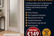 Deanta Light Grey Ash Frosted Glass