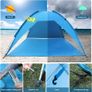 Beach Tent 4-6 Person, Portable Sun Shelter, Including Carry Bag and Tent Pegs, UV Protection Shade Cover for Beach, Garden, Camping Image 2