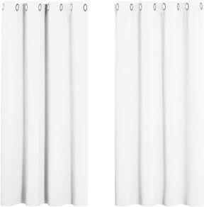 NEW SALE | White Blackout Curtains - Short Thermal Curtains Eyelet for Living Room Soft Small Window Kitchen Drapes, 46 x 54 inch, 2 Panels, Pure White