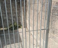 galvanised dog pen