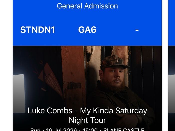 x4 Luke Combs Tickets