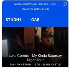x4 Luke Combs Tickets