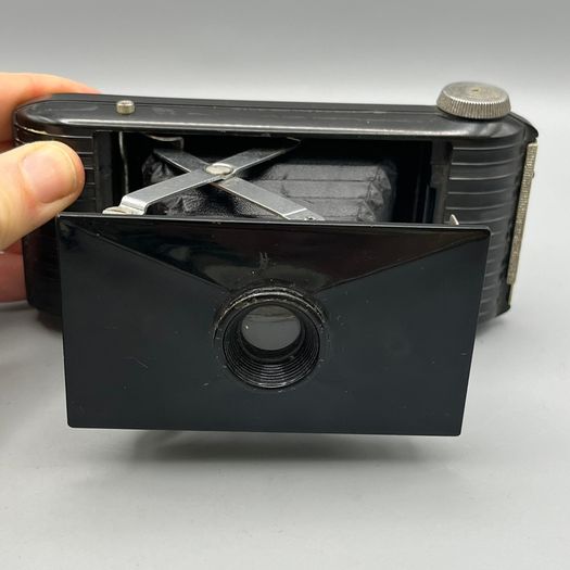 Jiffy Kodak Vp Vest Pocket Bakelite 127 Camera with Original Leather Case-SPARES