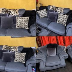 3 velvet set sofa