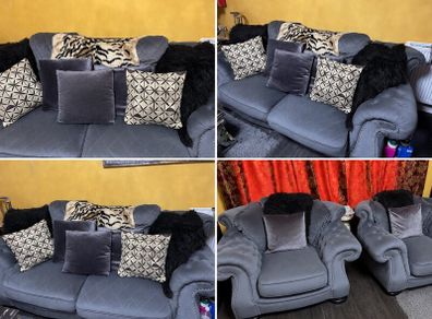3 velvet set sofa