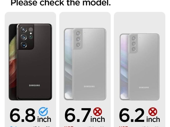 Spigen Rugged Armor Phone Case Compatible with Samsung Galaxy S21 Ultra - Black
