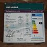 2x LED Tilting 5.5W Downlight, brushed Aluminium, GU10 Lamps, Sylvania SylSpot Image 2
