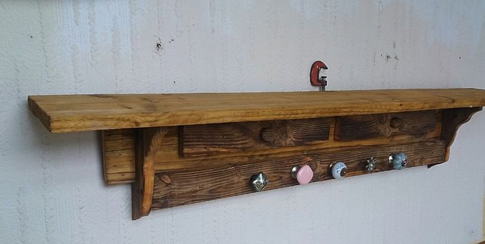 Rustic Floating Mantle / Shelf / coat rack