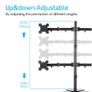 BRAND NEW Quad Four Arm Desk Mount Ergonomic LCD Computer Monitor Bracket Stand Tilt Rotation 17'-32' Screen Support Image 3