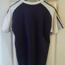 Classic vintage 90's Adidas V Neck T shirt Navy Blue and White Britpop/Oasis Image 4