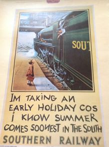 PRICE DROP-12 Vintage Advertising Prints- Railways